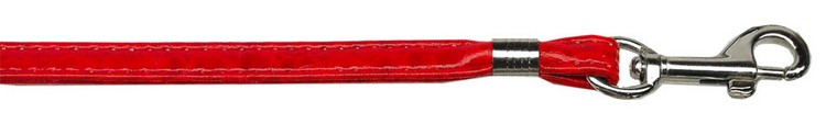 Faux Snake Skin 3/8" plain leash Red 3/8'' Plain Leash